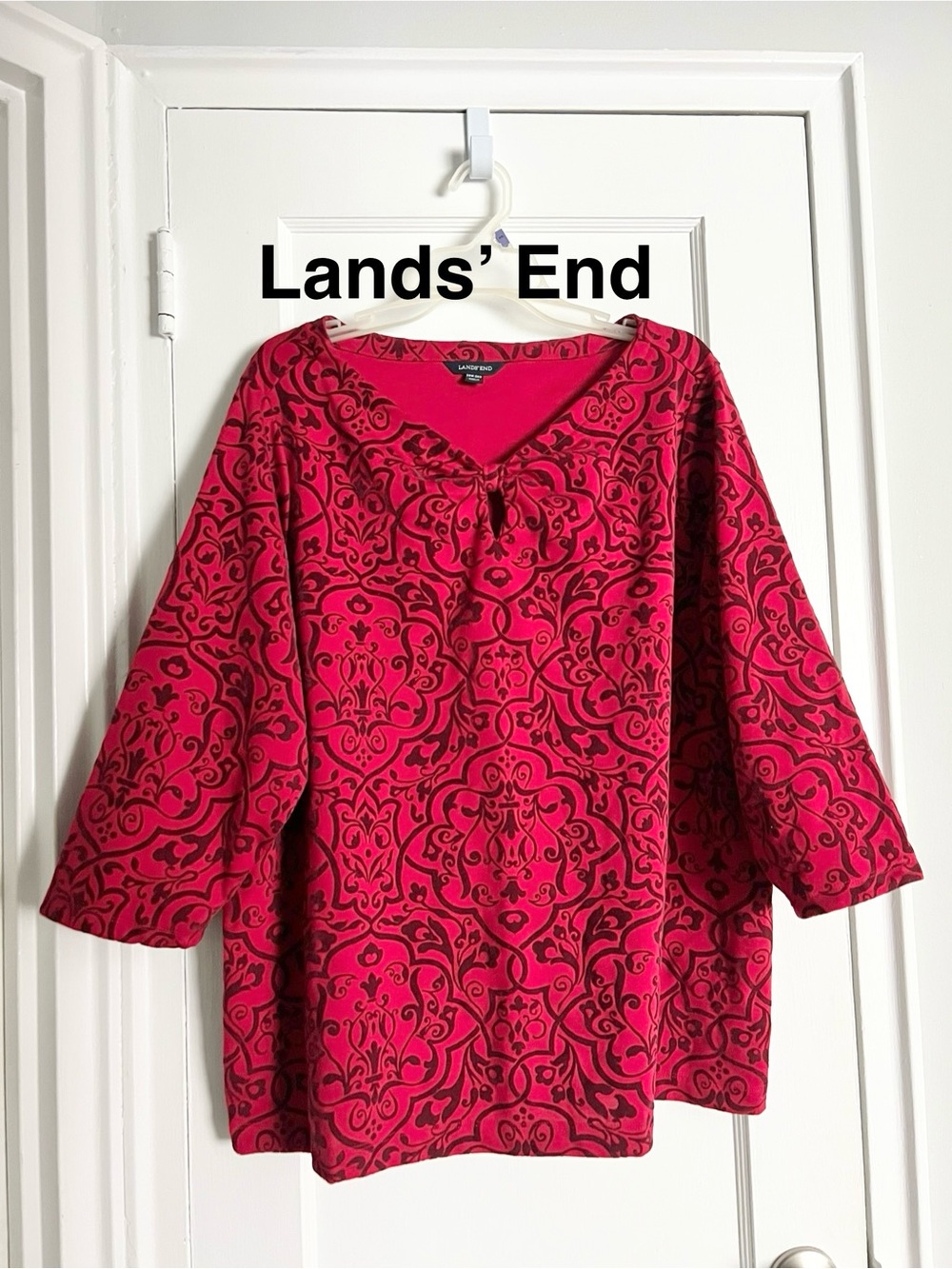 Lands’ End 3/4 sleeve shirt Size 24W-26W (3X)